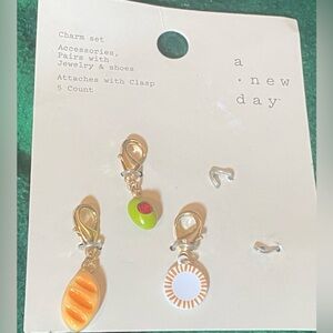 a new day Charm Set - Orange, Green, Silver